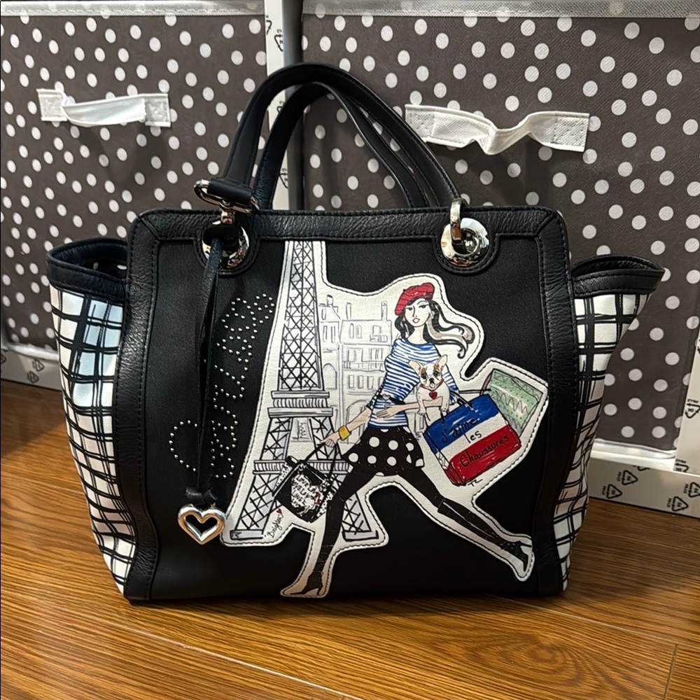 BRIGHTON Chic Black and White Tote Bag
